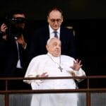 Pope Francis leaves hospital after first public appearance in five weeks | Religion News