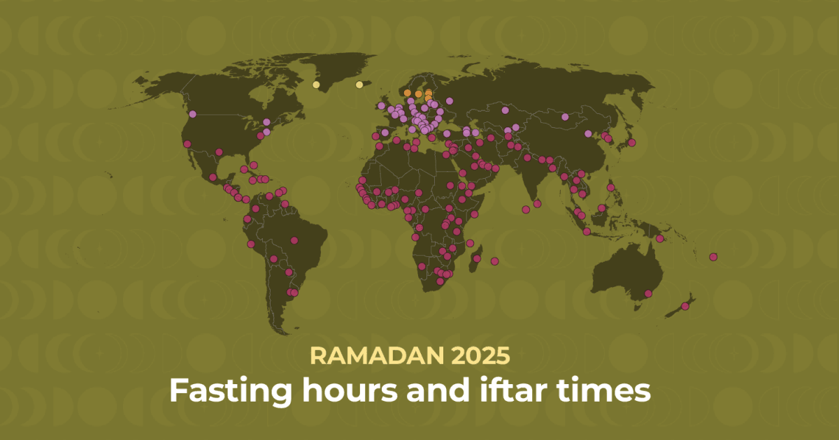Ramadan 2025: Fasting hours and iftar times around the world | Religion News Ramadan 2025: Fasting hours and iftar times around the world | Religion News
