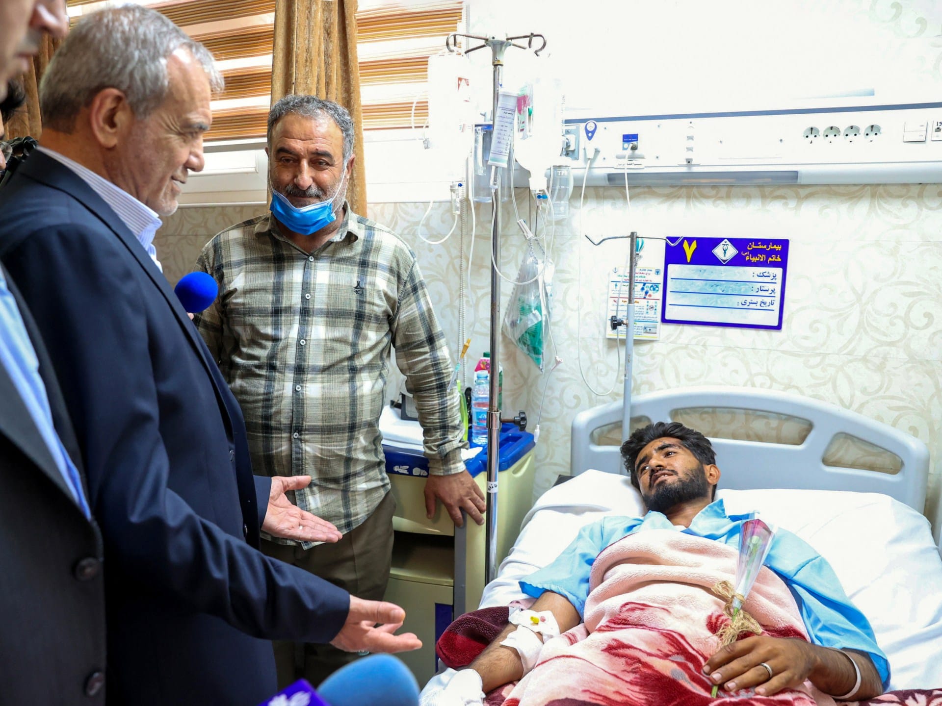 Iran’s President Pezeshkian visits injured, site of deadly port explosion | News